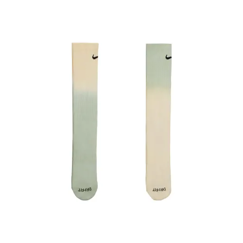 Nike Mid-Calf Socks Unisex 2 Pack Yellow Green