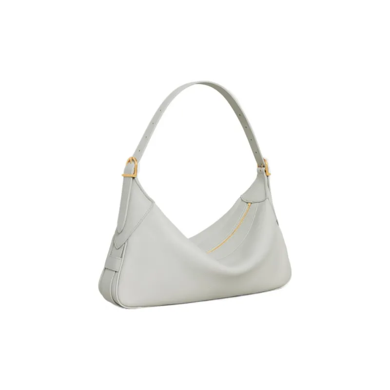 CELINE Romy Collection Soft Calfskin Shoulder Bag Handbag Shoulder Bag Women's Chalk White-1