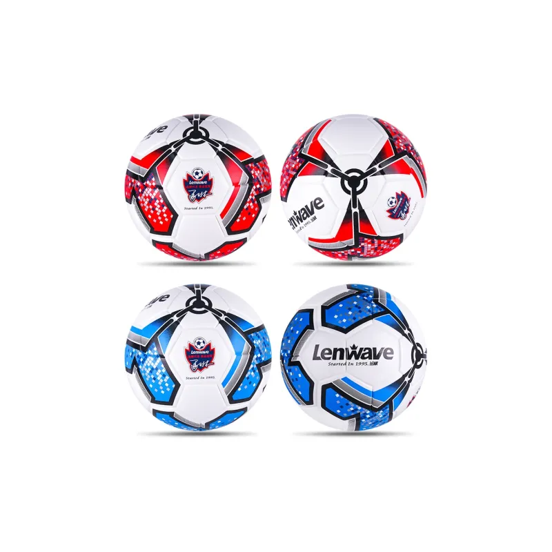 LENWAVE Size 4 Soccer TPU Machine Stitched Soccer Ball Unisex Red White-2