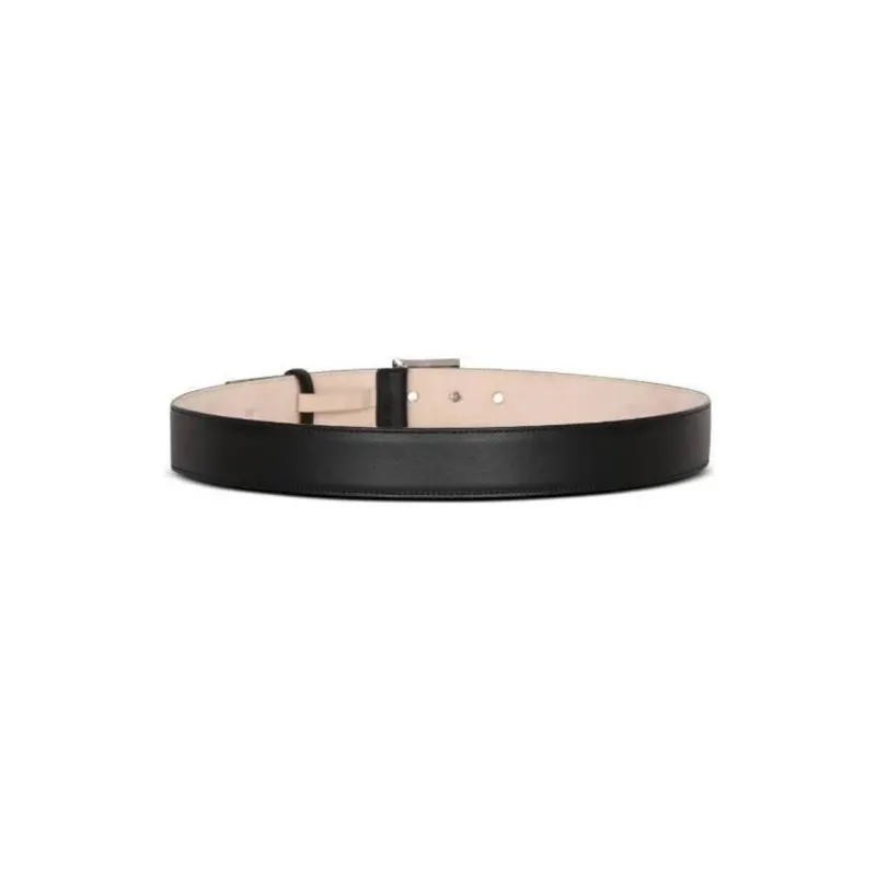 BALMAIN Logo Plaque Buckled Belt-1