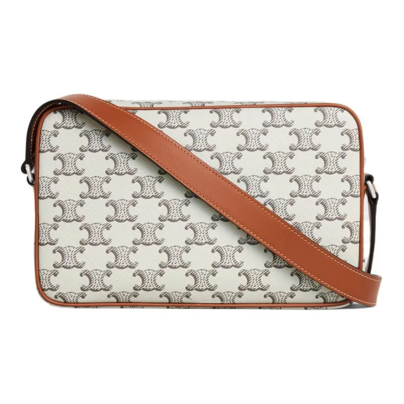 CELINE Cow Leather Messenger Bag Shoulder Bag Crossbody Bag Men's Tan And Light Brown-2