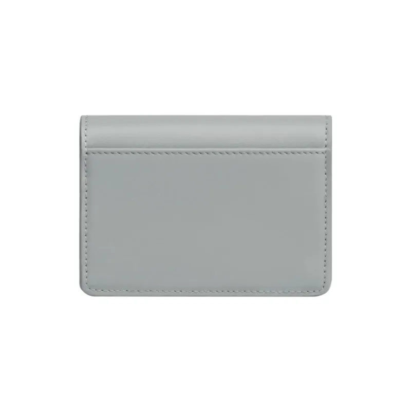 CELINE Triomphe Shiny Cow Leather Card Holder Women's Pearl Blue-2