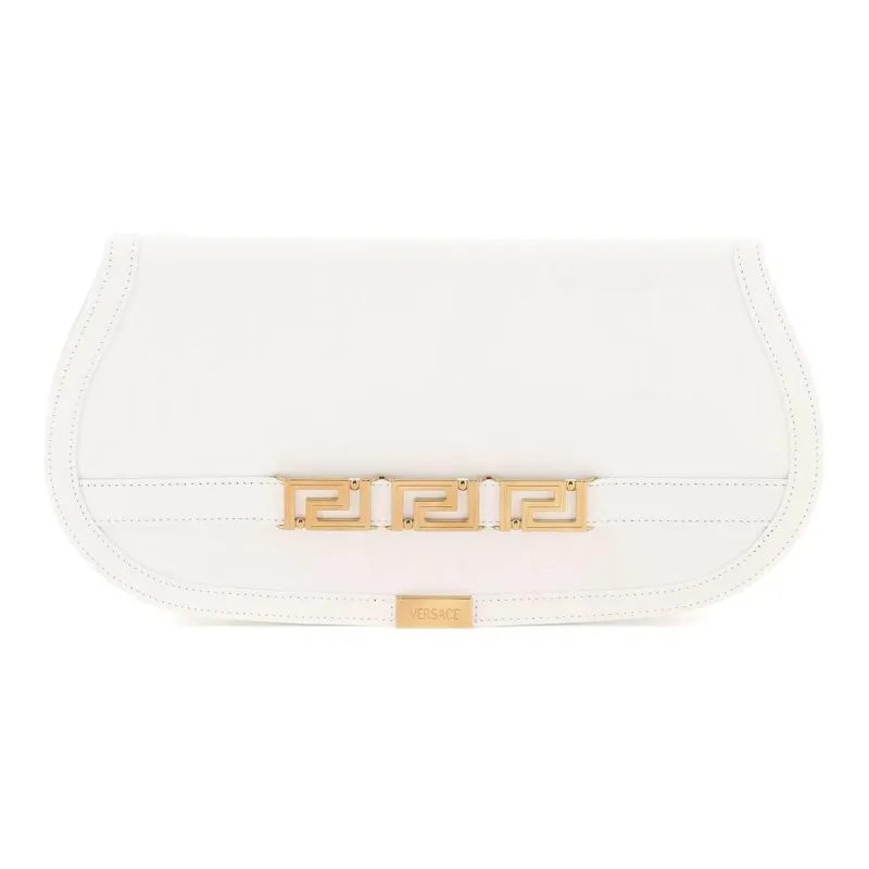 FANSIZHE Greca Goddess Cow Leather Clutch Women's White-0