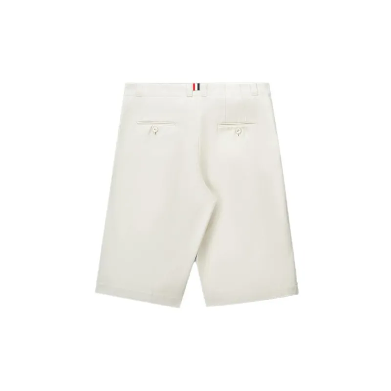 THOM BROWNE· THOM BROWNE FW23 Early Autumn Collection Casual Shorts Men's Natural White-1