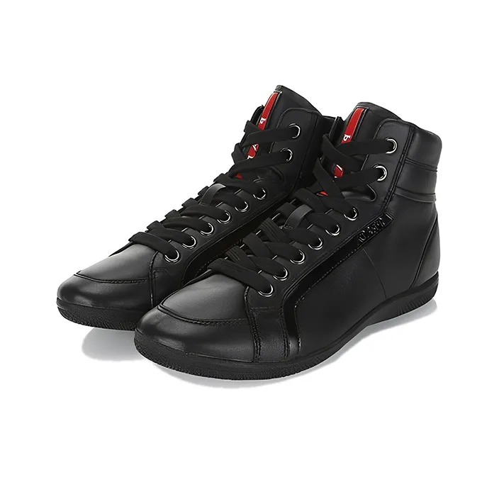 PRADA High Top Casual Shoes Men's Black-1