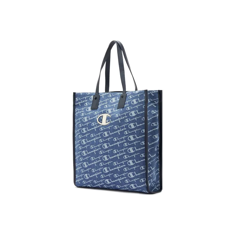 Champion Canvas Tote Bag, Shopping Bag, Handbag, Shoulder Bag Medium Size Unisex Dark Blue/Black-1