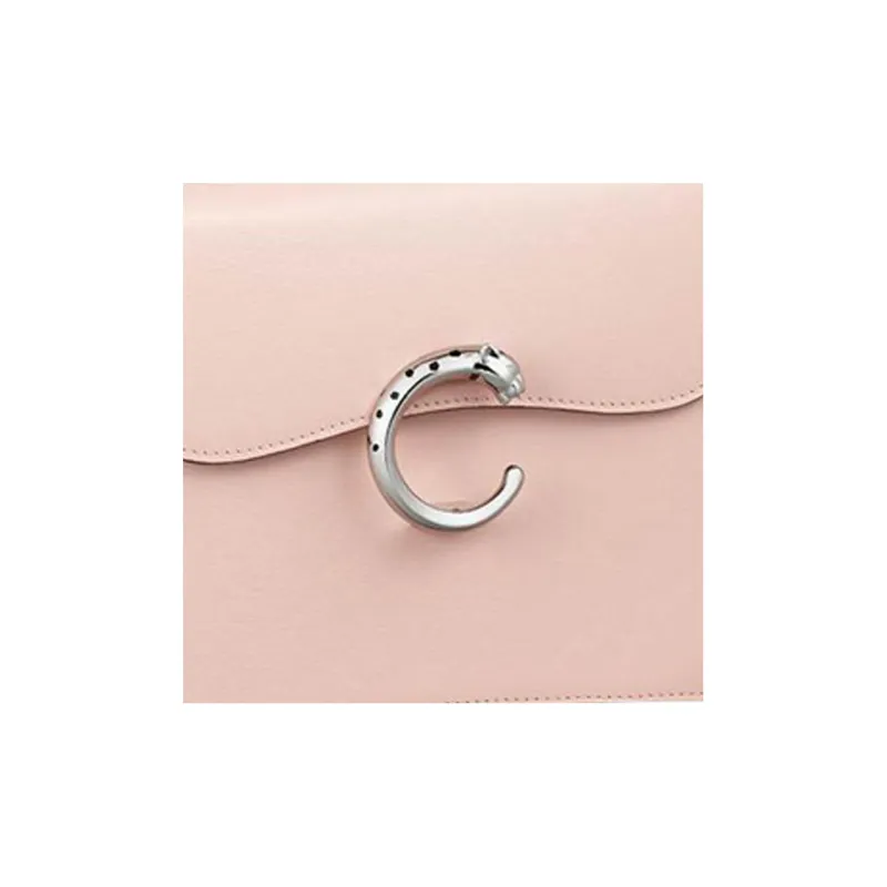 CARTIER Panthère De Cartier Calfskin Shoulder Bag Crossbody Bag Handbag Mini Women's Light Pink-6