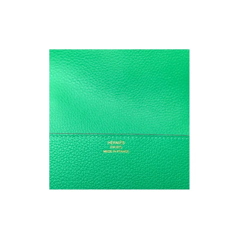 HERMES Roulis Evercolor Calfskin Pig Nose Coin Purse Card Holder Fanny Pack Wallet Women's 6W Menthe Mint Green-4
