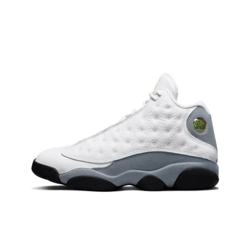 Jordan Air Jordan 13 Cushioning Mid Top Vintage Basketball Shoes Men's White Gray