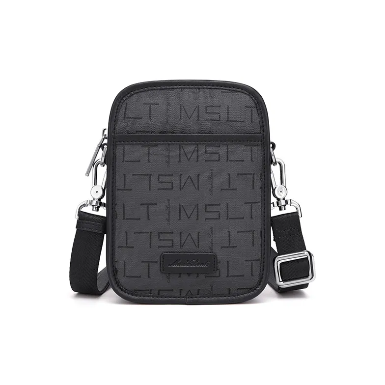 MashaLanti PVC With Microfiber Leather Crossbody Bag, Shoulder Bag Men's Gray-0