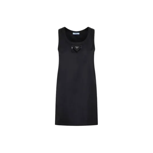 PRADA Sleeveless Dresses Women's Black