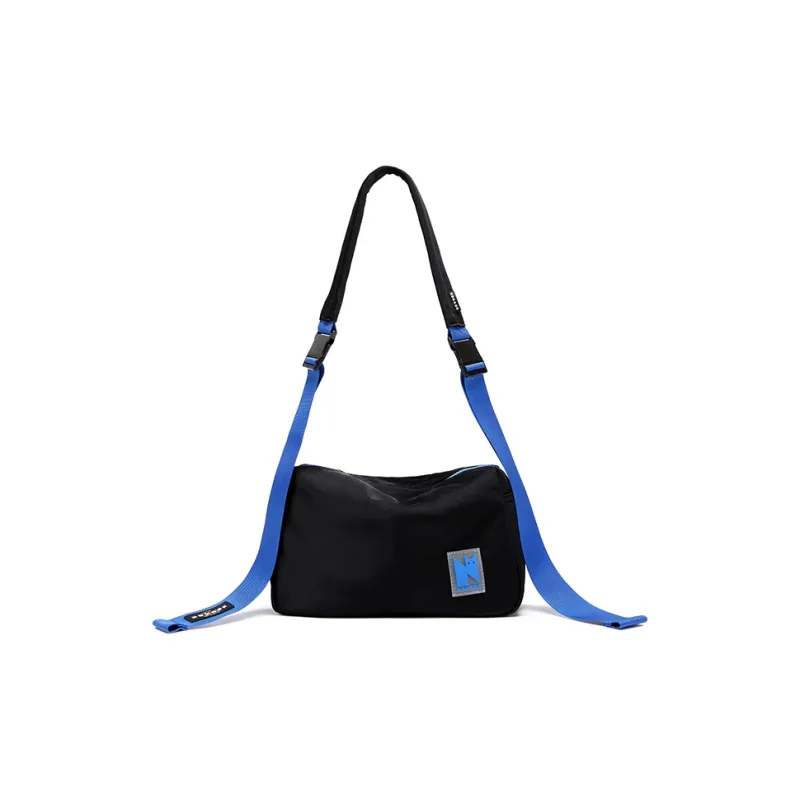 NOXXON Nylon Fabric Small Square Bag Shoulder Bag Crossbody Bag Unisex Obsidian Black/Morandi Blue/Blue & Black-7