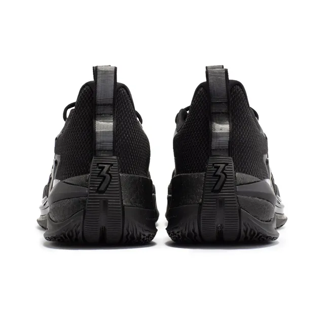 361° Big3 3.0 Pro The Dark Knight Anti Slip Wear Resistant Low Top Basketball Shoes Men's Obsidian Black-3