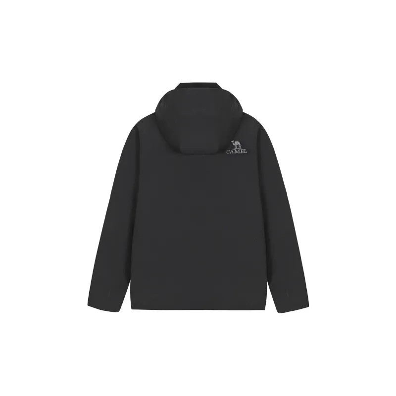 CAMEL Outdoor Detachable Windproof Hooded Heavy Rain Proof Waterproof Goose Down Windbreaker Jacket Women's-1