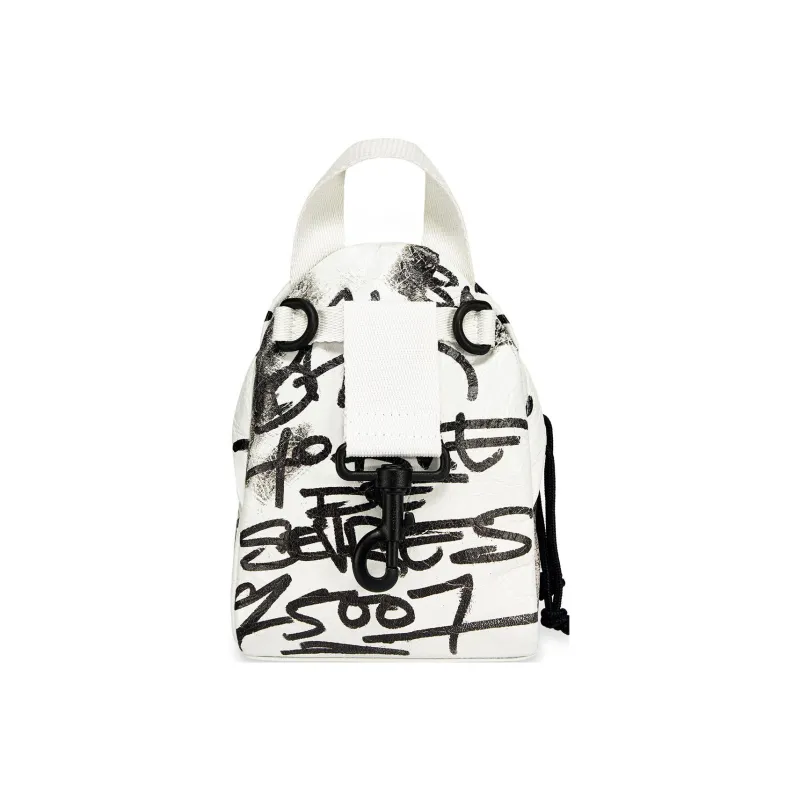 Balenciaga Explorer Sheepskin Backpack Mini Men's Black/White-2