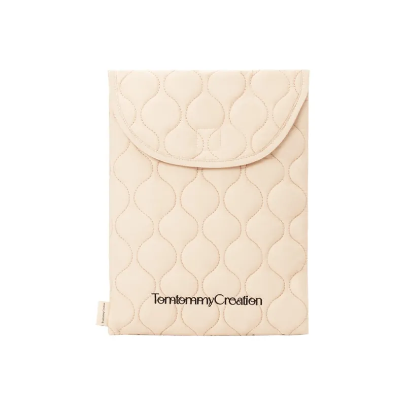 Puui Cotton Clutch IPad Bag Insert Envelope Bag Laptop Bag Regular Unisex Beige-0