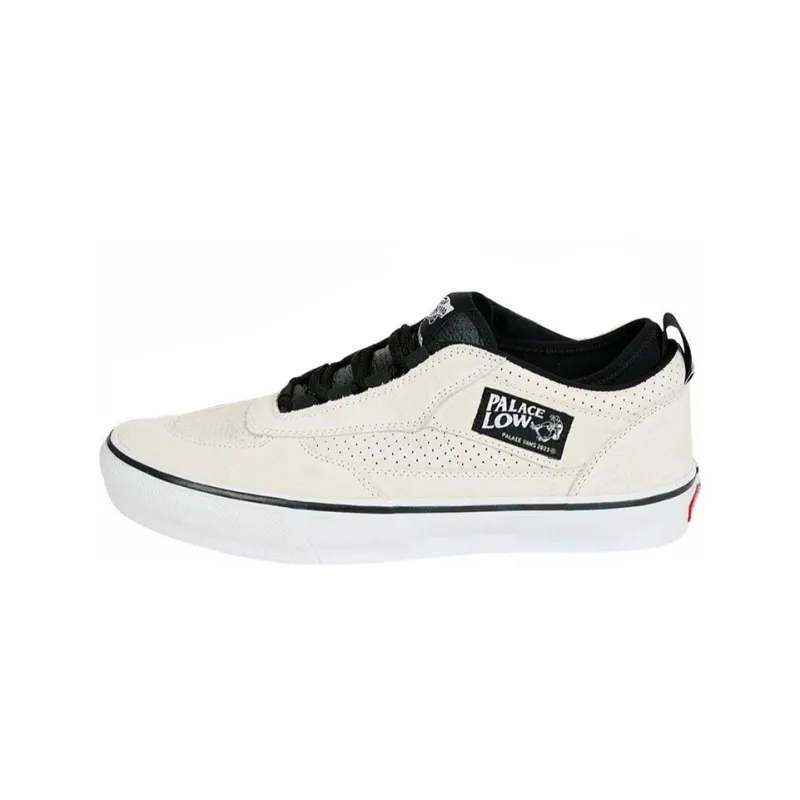 PALACE x Vans Wear resistant And Lightweight Low Top Skateboard Shoes Unisex White-0