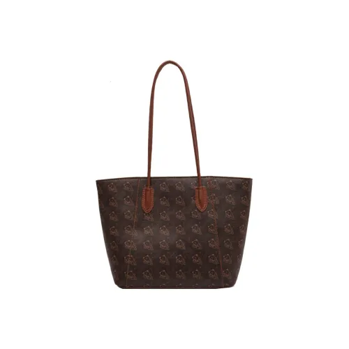 JANE KLAIN PU Bear Tote Shoulder Bag Women's Coffee/Khaki