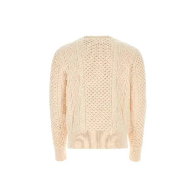 BALLY Logo Embroidered Cable Knit Jumper-1