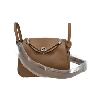 HERMES Lindy Swift Leather Handbag Shoulder Bag Crossbody Bag Mini Women's D0 Beige Weimar Dog Beige