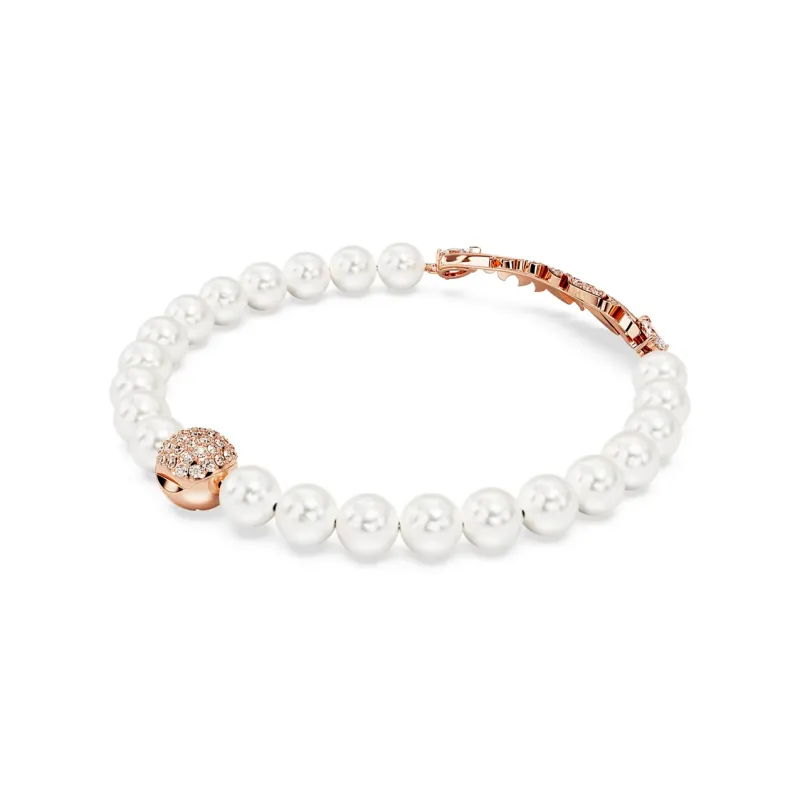Swarovski Rose Gold-Tone Plated Bracelets Unisex White-2