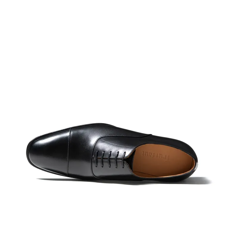 TRUFFAUT Refined And Elegant White Collar Oxford Shoes Dress Shoes Men's Black-2