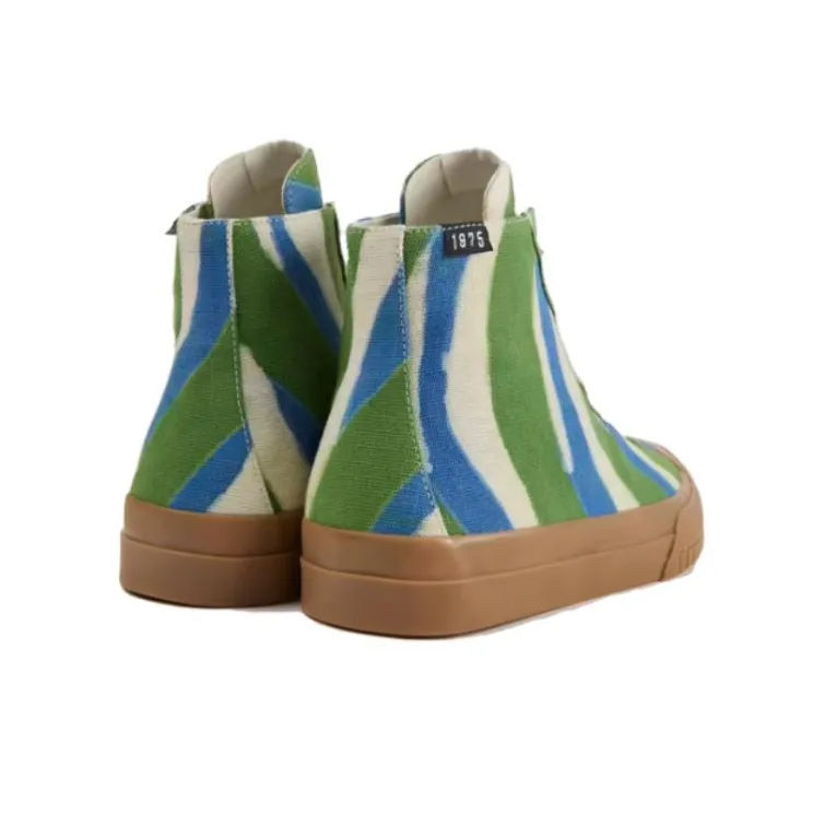 EFI x CAMPER Slip-Resistant Cushioning Wear-Resistant High-Top Skateboard Shoes Men's Green White-1