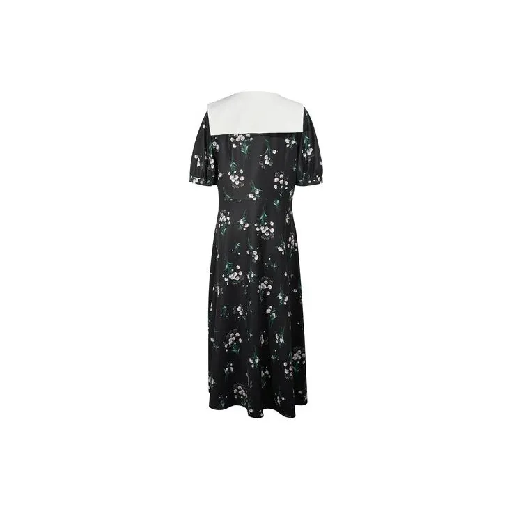 3COLOUR Short-Sleeved Dresses Women's Black White-1