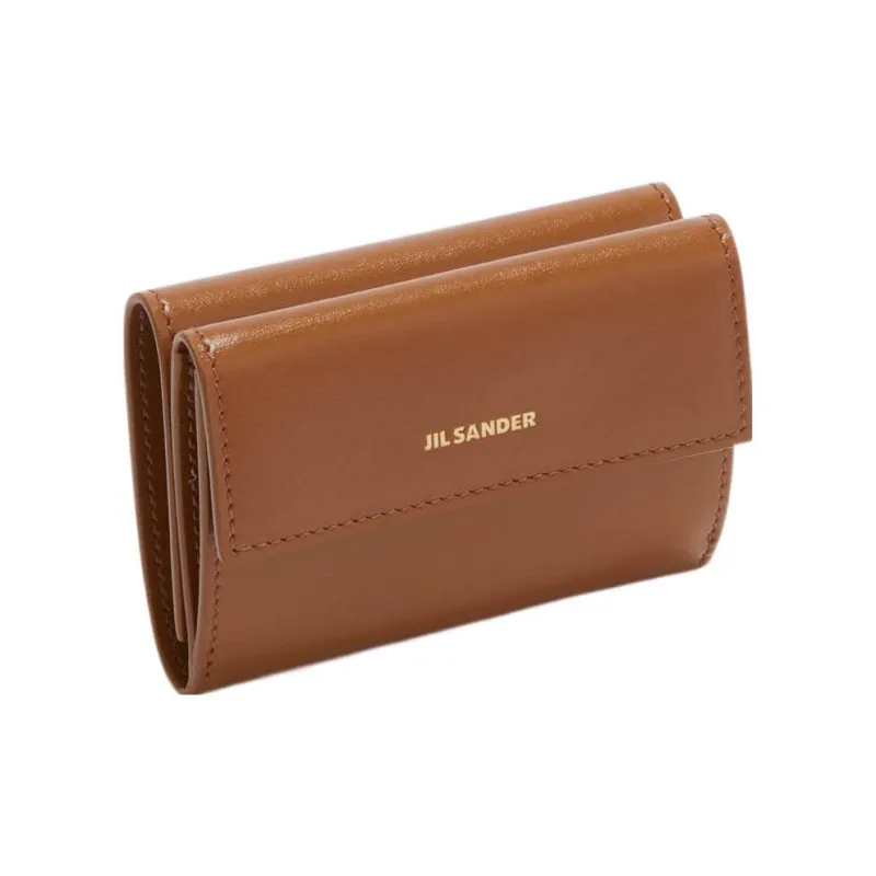 JIL SANDER Calfskin Wallet Mini Women's Brown-1