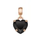 Black Zircon Heart Pendant