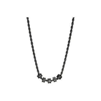 EMPORIO ARMANI Stainless Steel Necklaces Men's Dark Gray