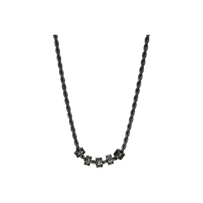 EMPORIO ARMANI Stainless Steel Necklaces Men's Dark Gray-0
