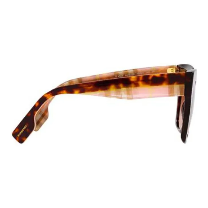 Burberry Acetate Irregular Shape Sunglasses Women's Tortoiseshell-2