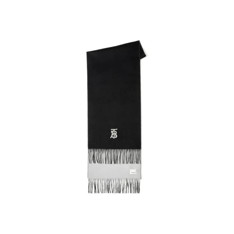 Burberry Cashmere Knit Scarves Women's Black-1