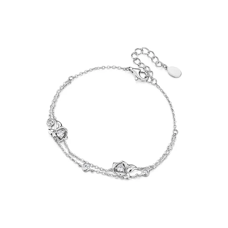 KADER S925 Silver Bracelets Unisex Silver White, Gift Box Style-1
