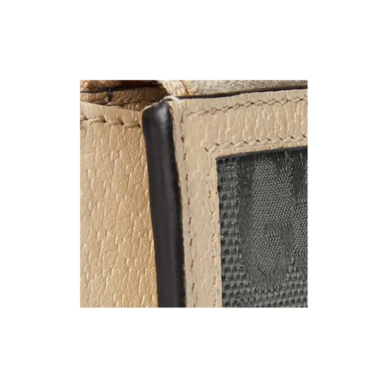 GUCCI Off The Grid Nylon With Leather Wallet Mini Unisex Dark Gray-4