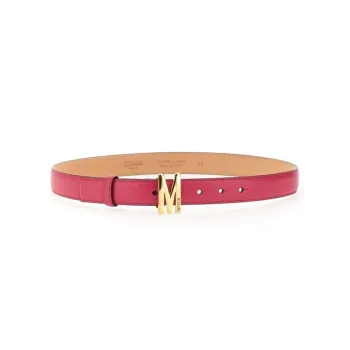 MOSCHINO M Logo Buckle Belt