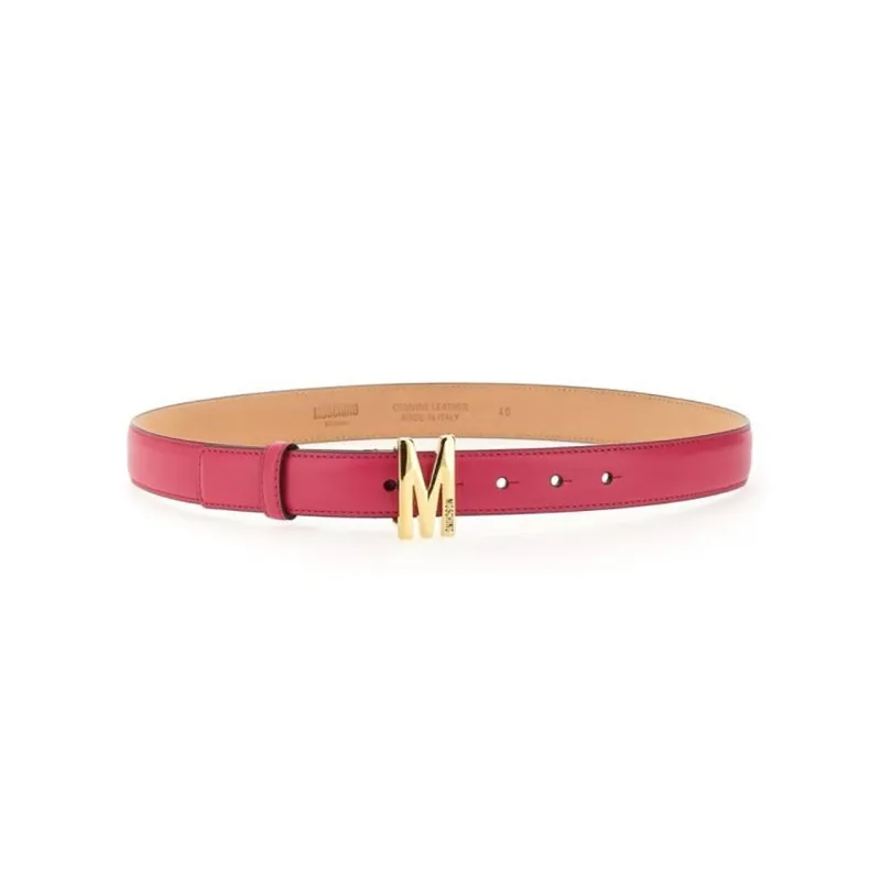 MOSCHINO M Logo Buckle Belt-0