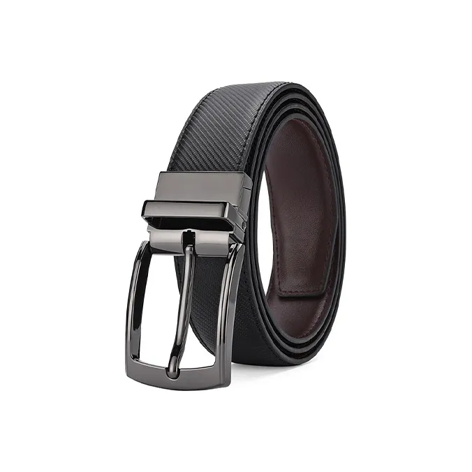 FREE RABBITⅡ Rotating Pin Buckle Two Tone With Business Genuine Leather Leather Belts Men's-2