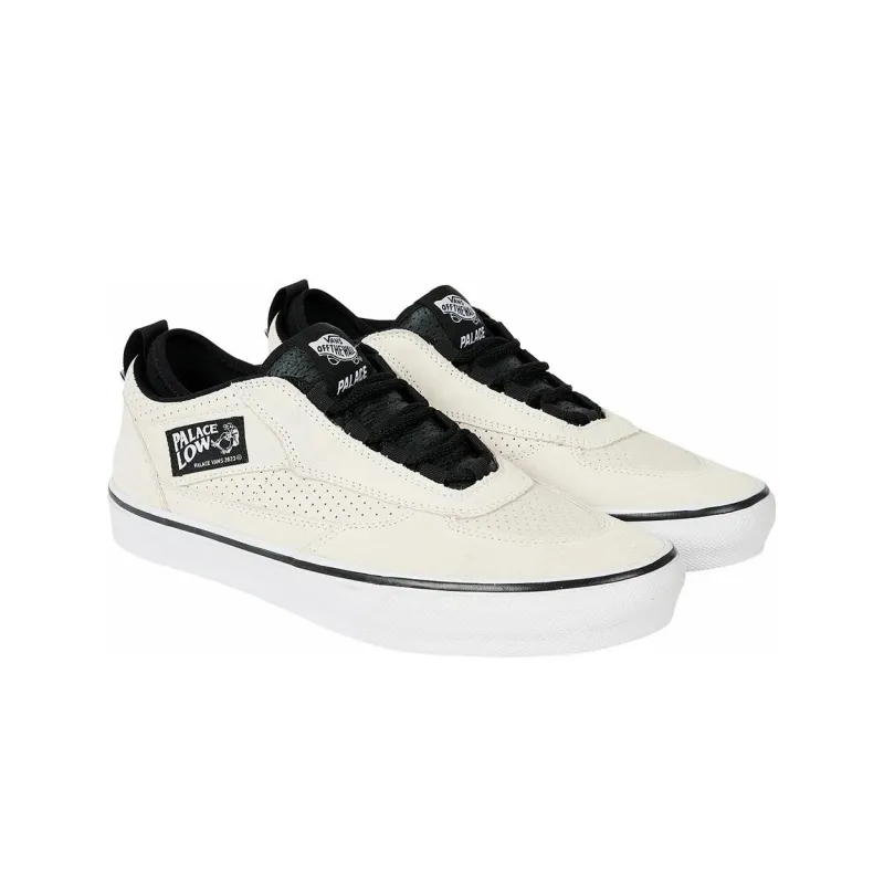 PALACE x Vans Wear resistant And Lightweight Low Top Skateboard Shoes Unisex White-1