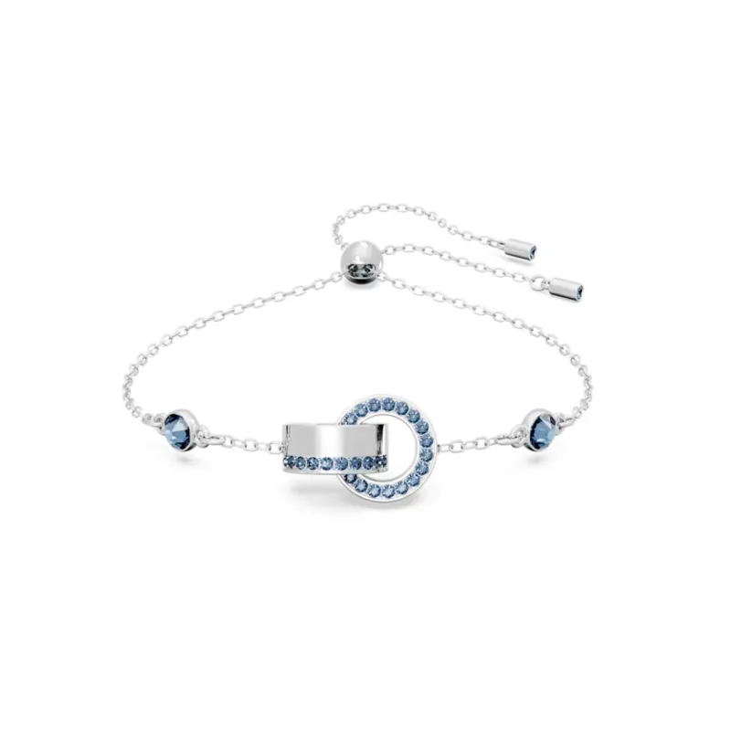 Swarovski Hollow Rhodium Plated Bracelets Unisex Silver-1