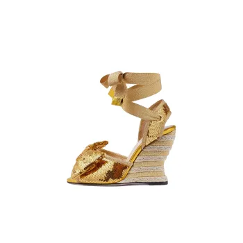 GUCCI Slide Slippers With Single Strap 9.4cm Women's Gold
