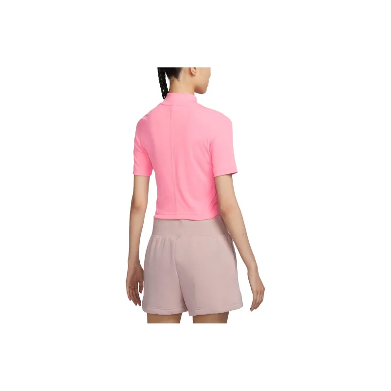 Nike T Shirts Women's Coral Pink-1