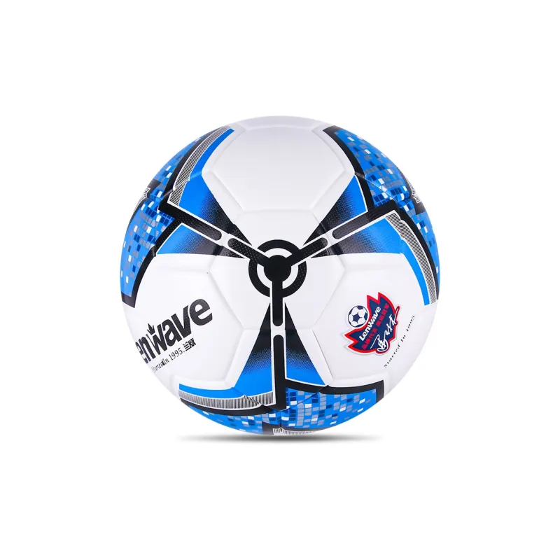 LENWAVE Size 4 Soccer PU Machine Stitched Soccer Ball Unisex Blue White-2