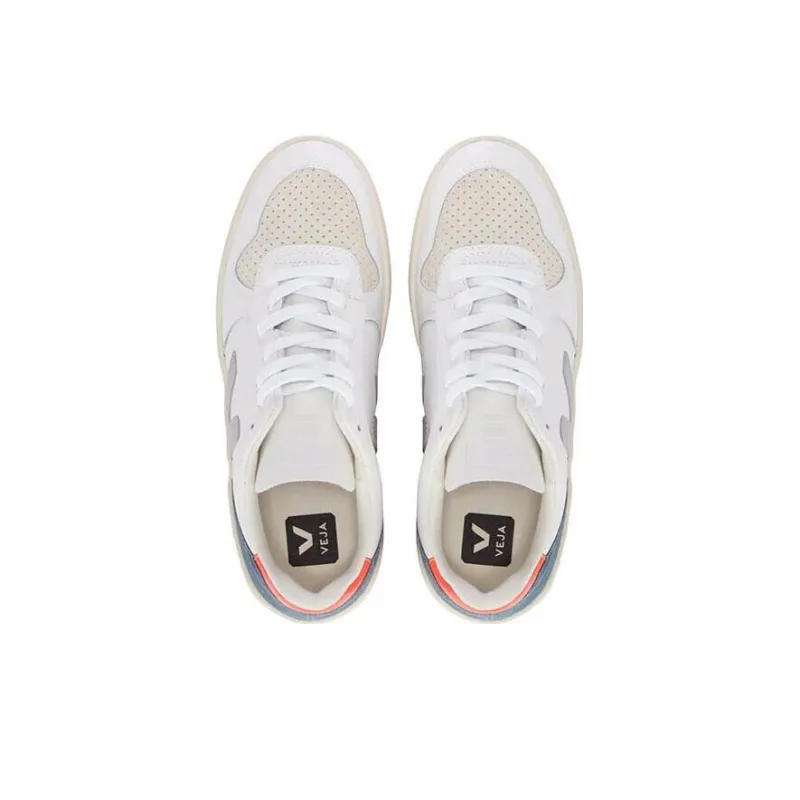 VEJA V 10 Lace Up 'White Oxford Grey'-3