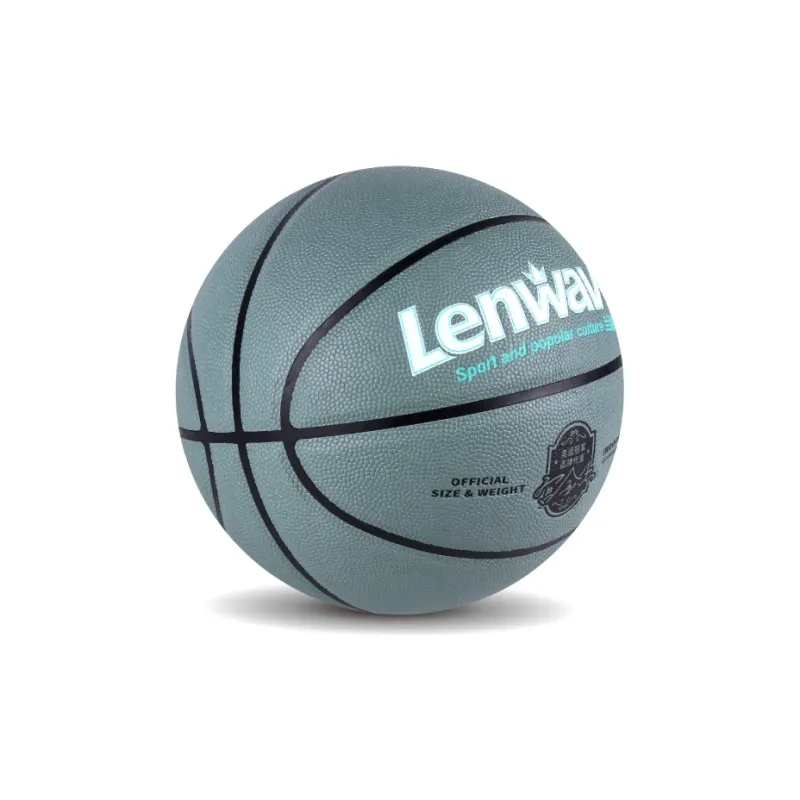 LENWAVE PU Basketball Blue Gray Size 7 Ball Training Unisex-2