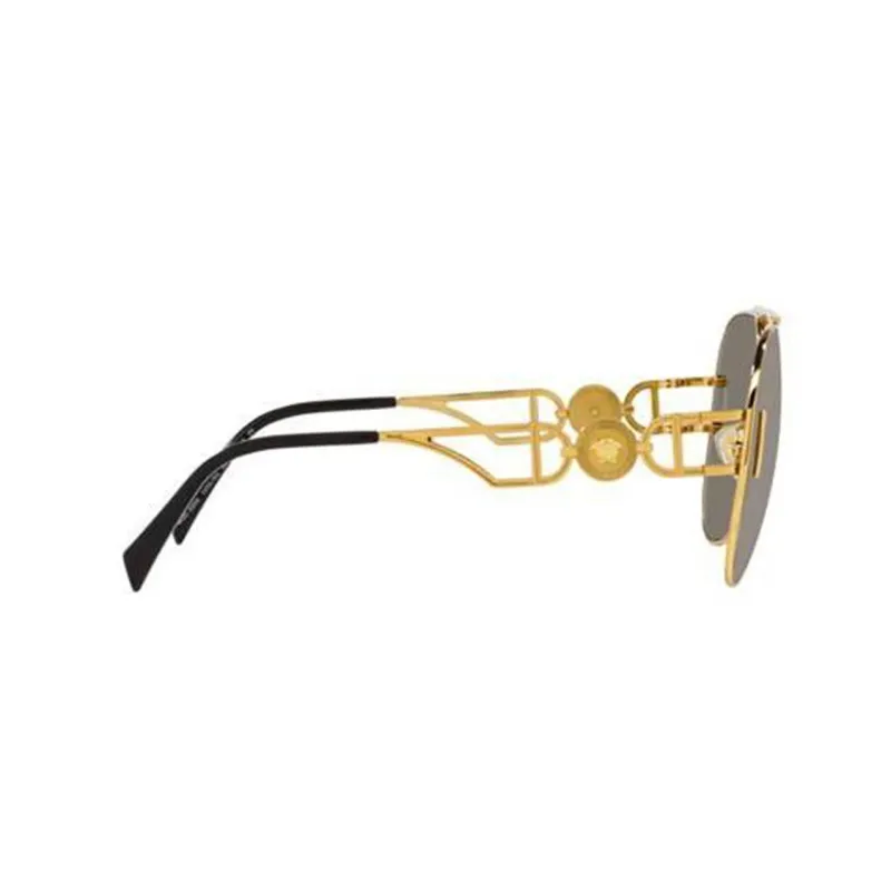 VERSACE Metal Aviator Sunglasses Unisex Gold-2