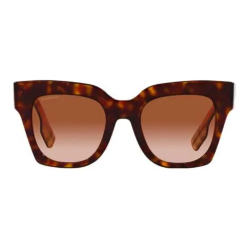 Burberry Acetate Irregular Shape Sunglasses Women's Tortoiseshell