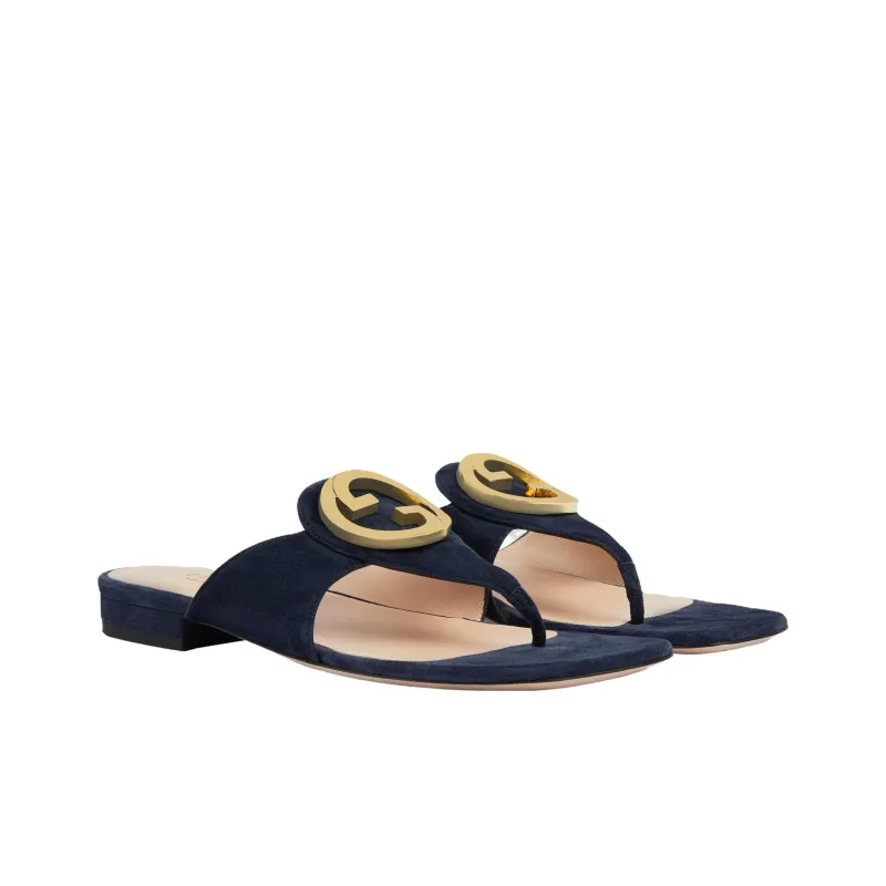 GUCCI Flip Flops Women's Dark Blue-2