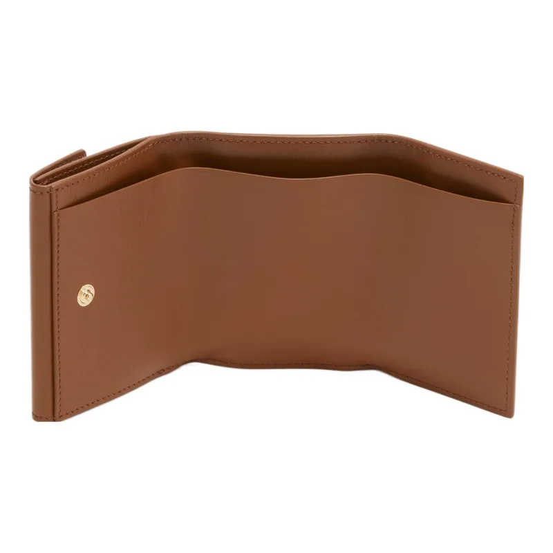 JIL SANDER Calfskin Wallet Mini Women's Brown-3